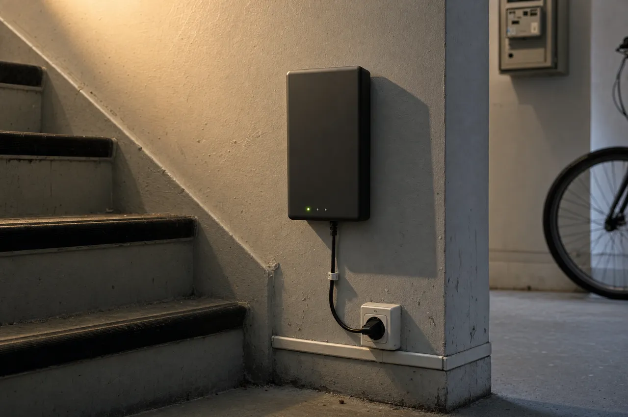 San-Care Basisstation an einer Steckdose